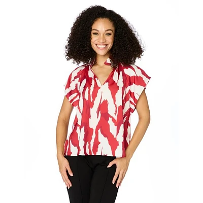 Crimson and White Stewart Simmons The Abstract Blouse