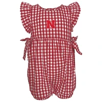 Nebraska Garb Infant Constance Gingham Bubble Onesie