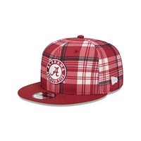 Alabama New Era 950 Plaid Statement Flat Bill Snapback Cap