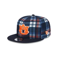 Auburn New Era 950 Plaid Statement Flat Bill Snapback Cap