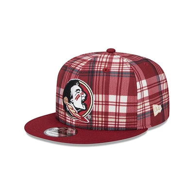 Florida State New Era 950 Plaid Statement Flat Bill Snapback Cap