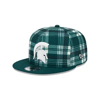 Michigan State New Era 950 Plaid Statement Flat Bill Snapback Cap