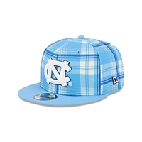 UNC New Era 950 Plaid Statement Flat Bill Snapback Cap