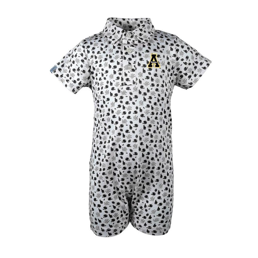 App State Garb Infant Earnest Polo Romper