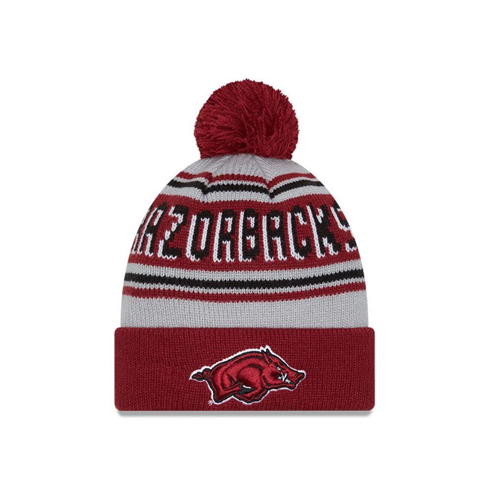 Arkansas New Era Wordmark Knit Pom Beanie