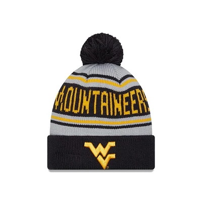 West Virginia New Era Wordmark Knit Pom Beanie