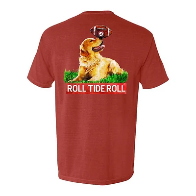 Alabama Golden Retriever Football Comfort Colors Tee