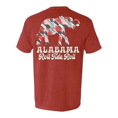 Alabama Women's Brush Strokes Comfort Colors Pocket Tee