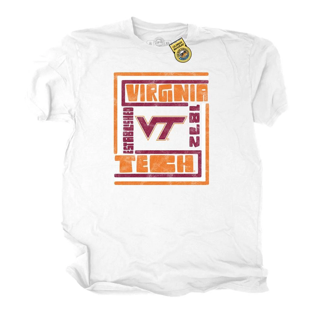 Virginia Tech The Duck Company Retro Lines Cotton Tee