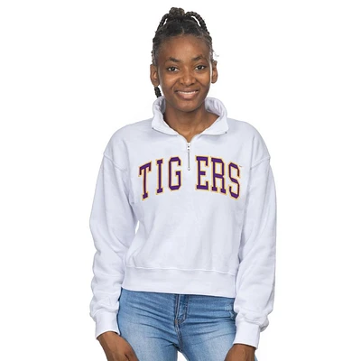 LSU Zoozatz Women's Sport Crop 1/4 Zip Crew