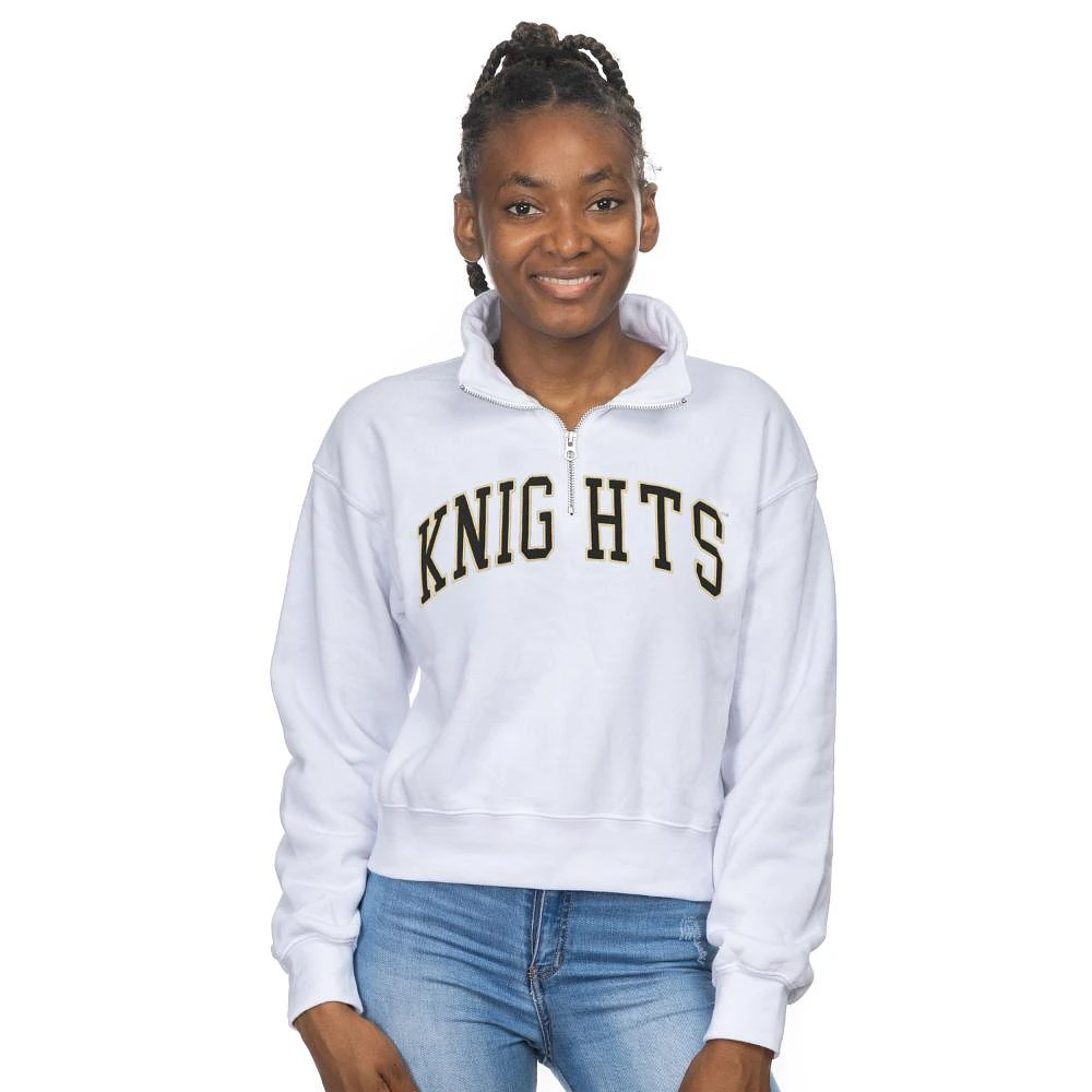 UCF Zoozatz Women's Sport Crop 1/4 Zip Crew