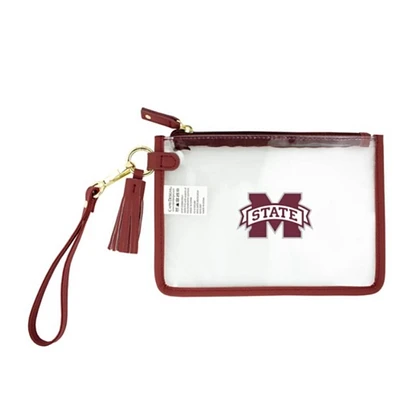 Mississippi State Wristlet Clear Bag