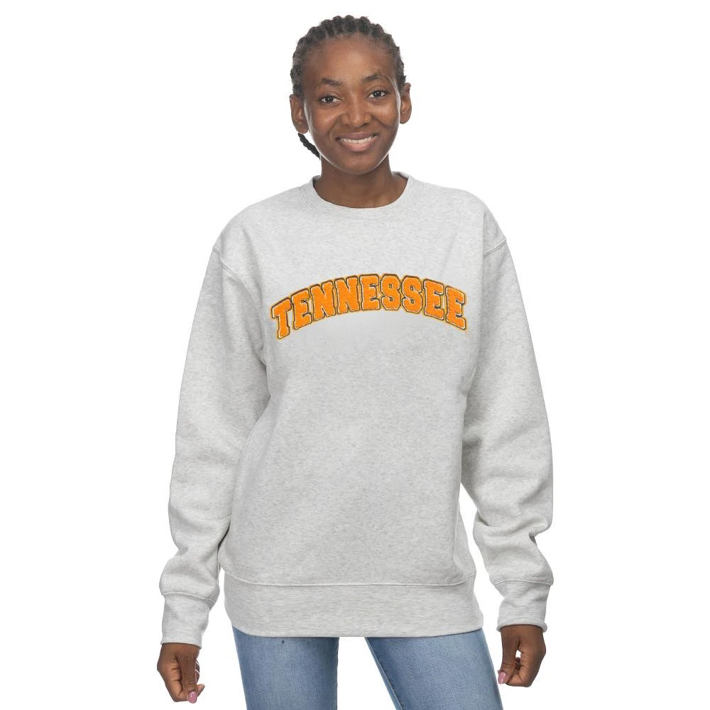 Tennessee Zoozatz Chenille Applique with Outline Sport Crew