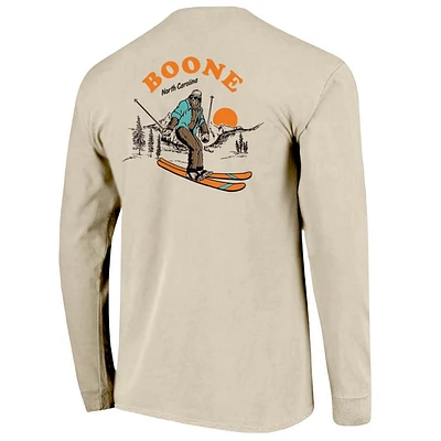 Boone Cool Guy on Skis Comfort Colors Long Sleeve Tee