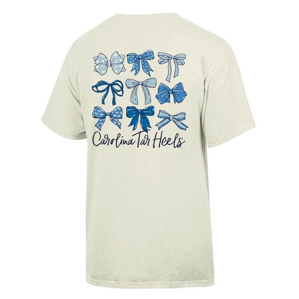 UNC Multi Bows Comfort Wash Tee