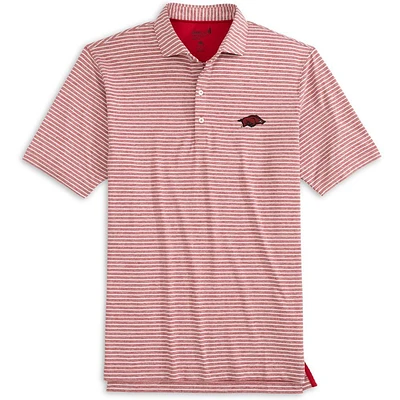 Arkansas Johnnie-O Clipper Striped Jersey Performance Polo