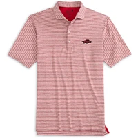 Arkansas Johnnie-O Clipper Striped Jersey Performance Polo