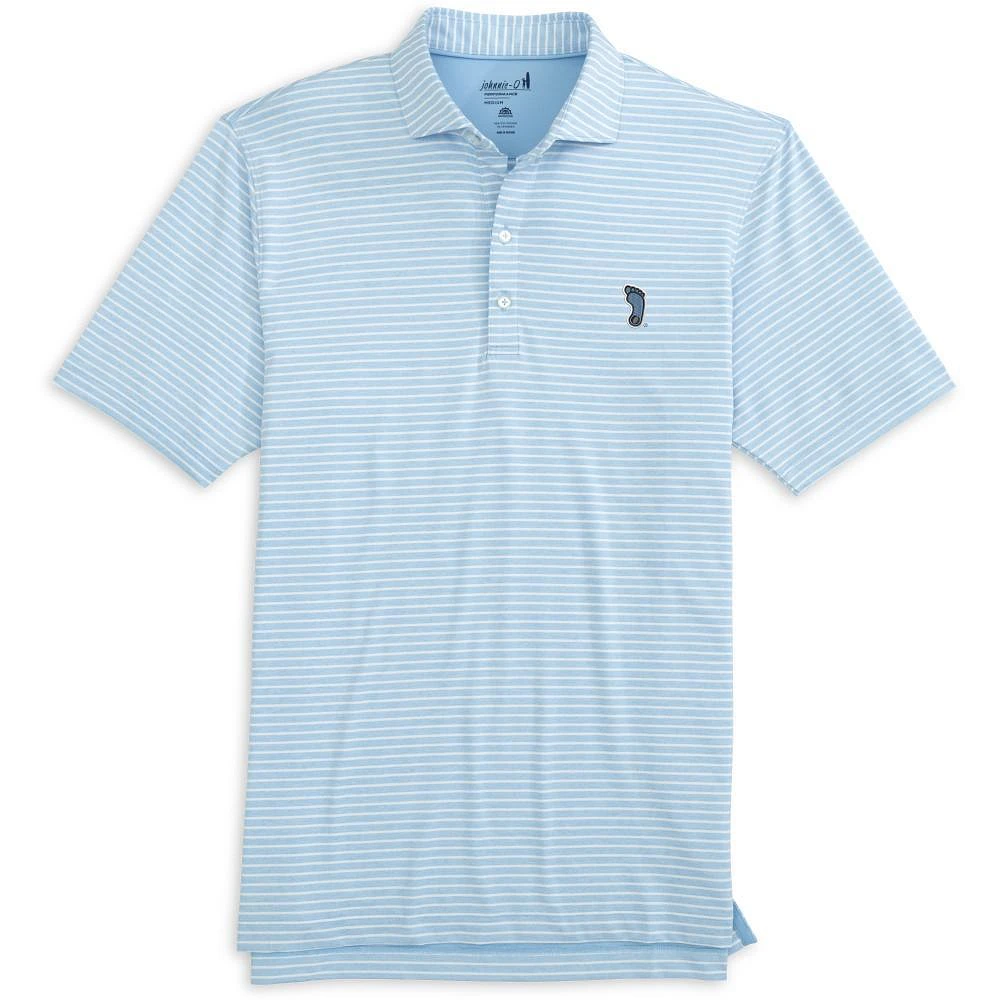 UNC Johnnie-O Clipper Striped Jersey Performance Polo