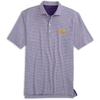 LSU Johnnie-O Clipper Striped Jersey Performance Polo