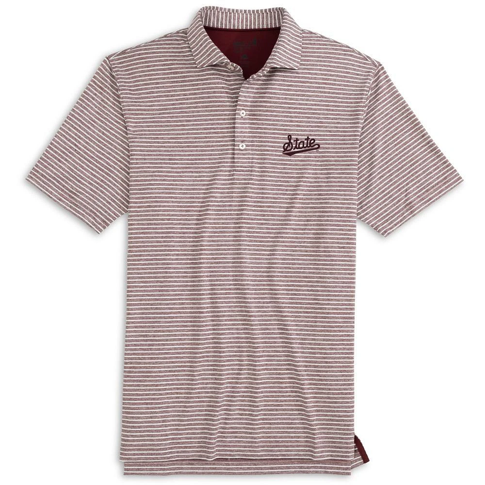 Mississippi State Johnnie-O Clipper Striped Jersey Performance Polo