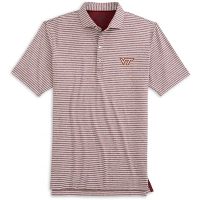 Virginia Tech Johnnie-O Clipper Striped Jersey Performance Polo