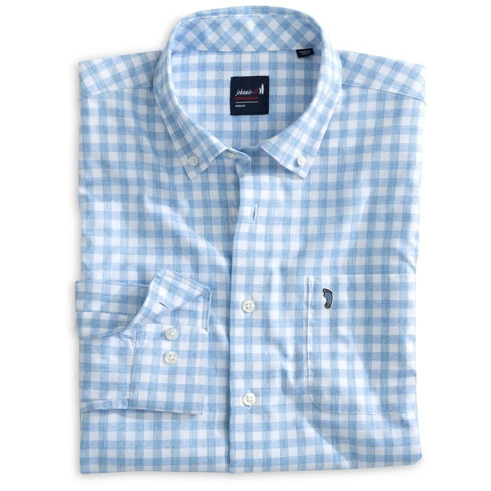 UNC Johnnie-O Archie Performance Woven Shirt