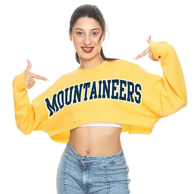 West Virginia Zoozatz Uber Crop Fleece Crew