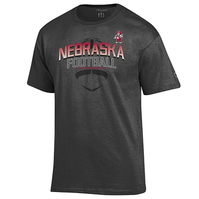 Nebraska Champion Arch Tonal Football Tee