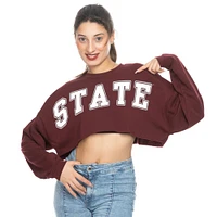 Mississippi State Zoozatz Uber Crop Fleece Crew