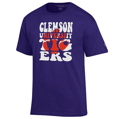 Clemson Champion Women's Team Stack Over Logo Tee