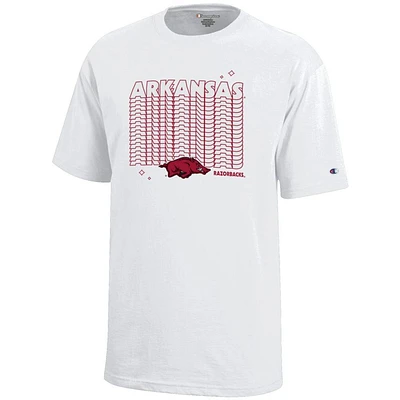 Arkansas Champion YOUTH Wordmark Repeat Tee