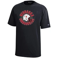 Nebraska Champion YOUTH Circle Helmet Tee