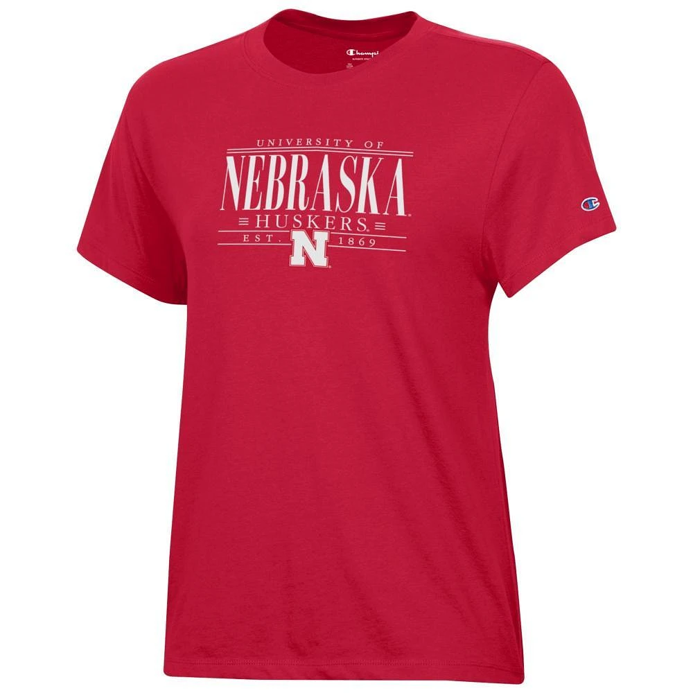 Nebraska Champion Women's Bar Stack Core Tee