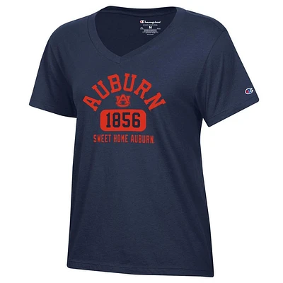 Auburn Champion Women's Arch Logo City Core V-Neck