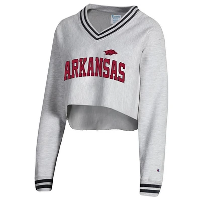 Arkansas Champion Women's Reverse Weave Higher Ed Cropped V-Neck