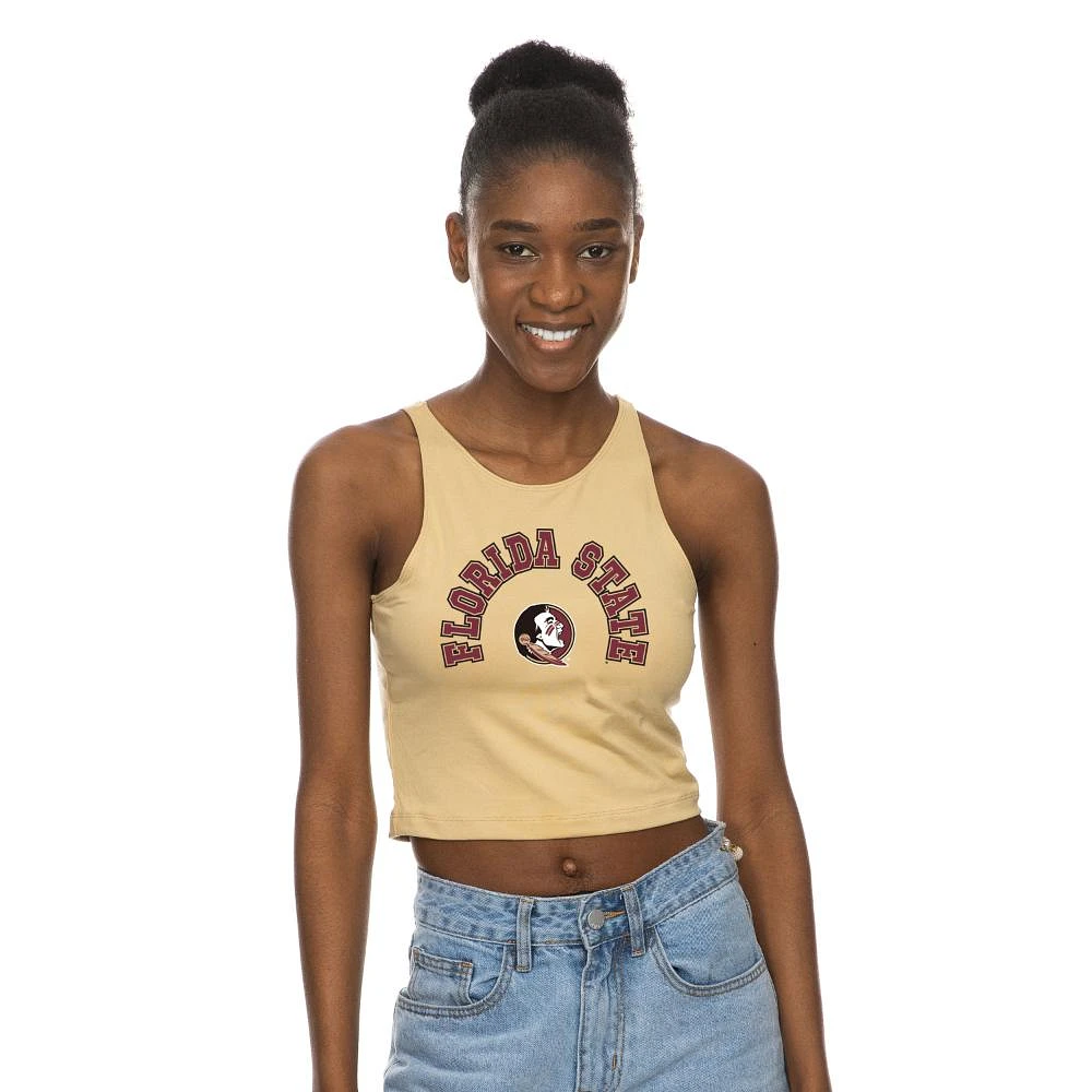 Florida State Zoozatz First Down Arch Logo Crop Tank Top