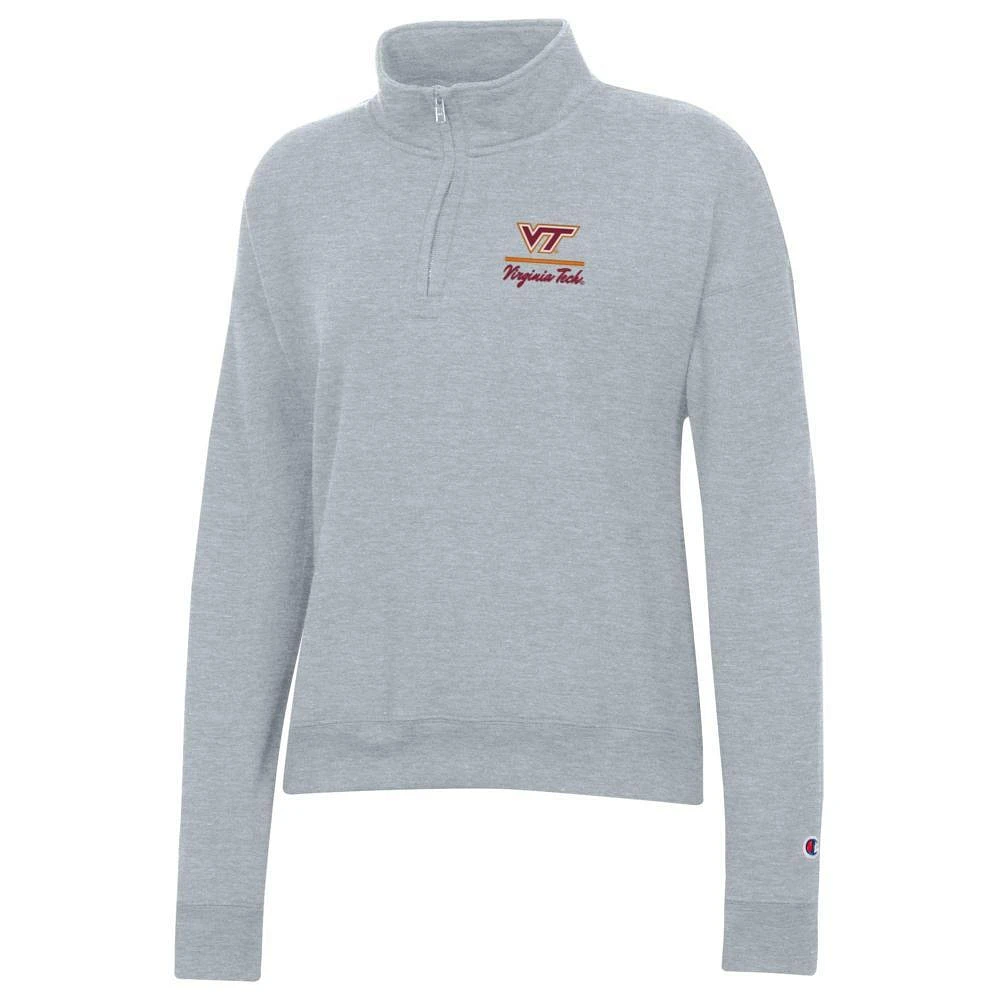 Virginia Tech Champion Women's Logo Line Script Powerblend 1/4 Zip