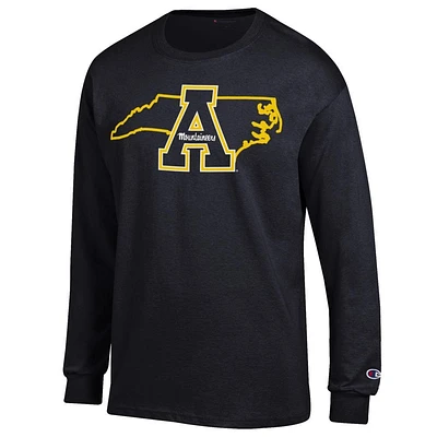 App State Champion Logo Over Long Sleeve Tee