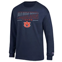 Auburn Champion Split Color Straight Long Sleeve Tee