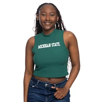 Michigan State Zoozatz Mock Neck Ribbed Tank Top