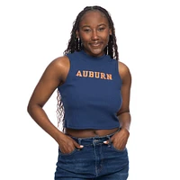 Auburn Zoozatz Mock Neck Ribbed Tank Top