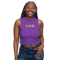 LSU Zoozatz Mock Neck Ribbed Tank Top