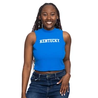 Kentucky Zoozatz Mock Neck Ribbed Tank Top