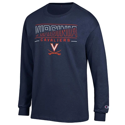 Virginia Champion Split Color Straight Long Sleeve Tee