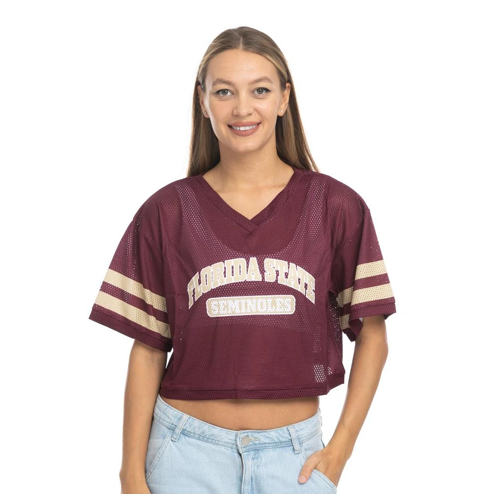 Florida State Zoozatz V-Neck Mesh Football Tee