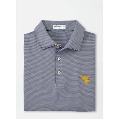 West Virginia Peter Millar Jubilee Stripe Polo