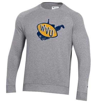 West Virginia Champion Vault State Triumph Fleece Raglan Crew