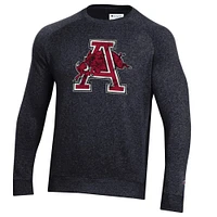 Arkansas Champion Vault Triumph Fleece Raglan Crew