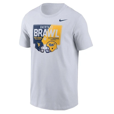 West Virginia Nike Backyard Brawl Split Box Core Cotton Tee