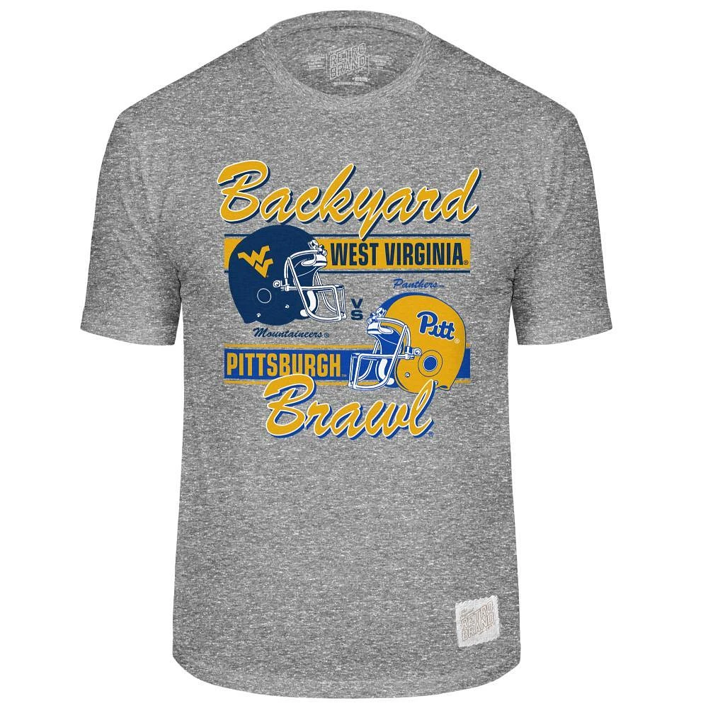 West Virginia Retro Brand Backyard Brawl Helmets Tee